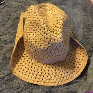 Wicker cowgirl hat